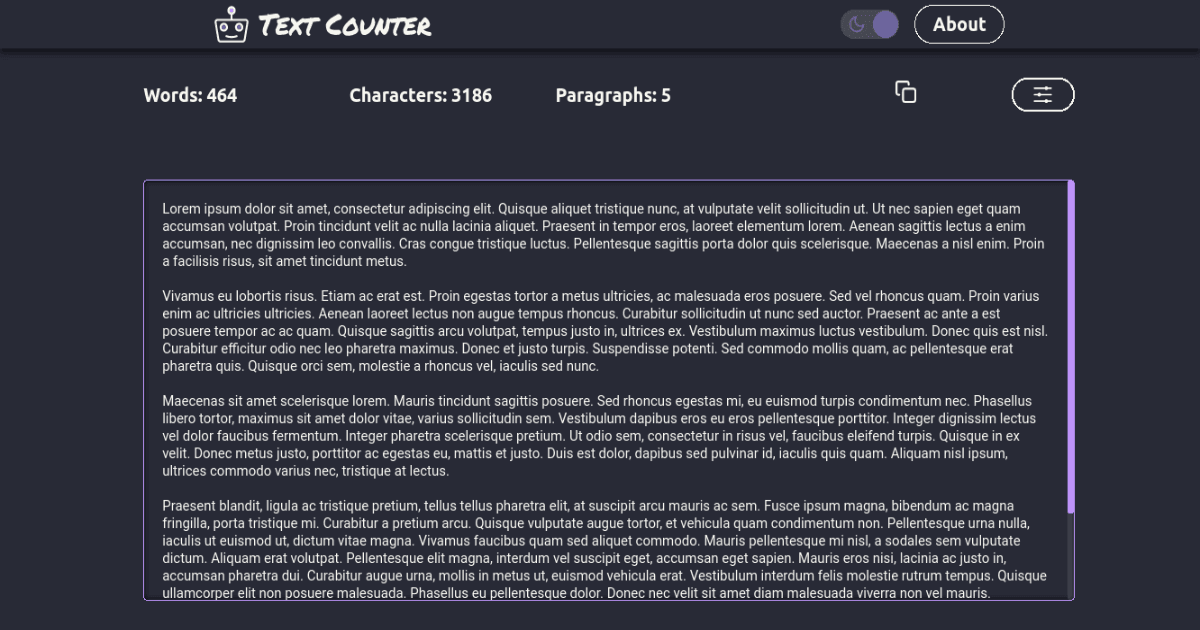 Text Counter